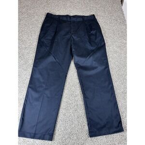 Jos A Bank Men's Stays Cool Cotton Pants Size 42W X 32L Blue Straight Dressy